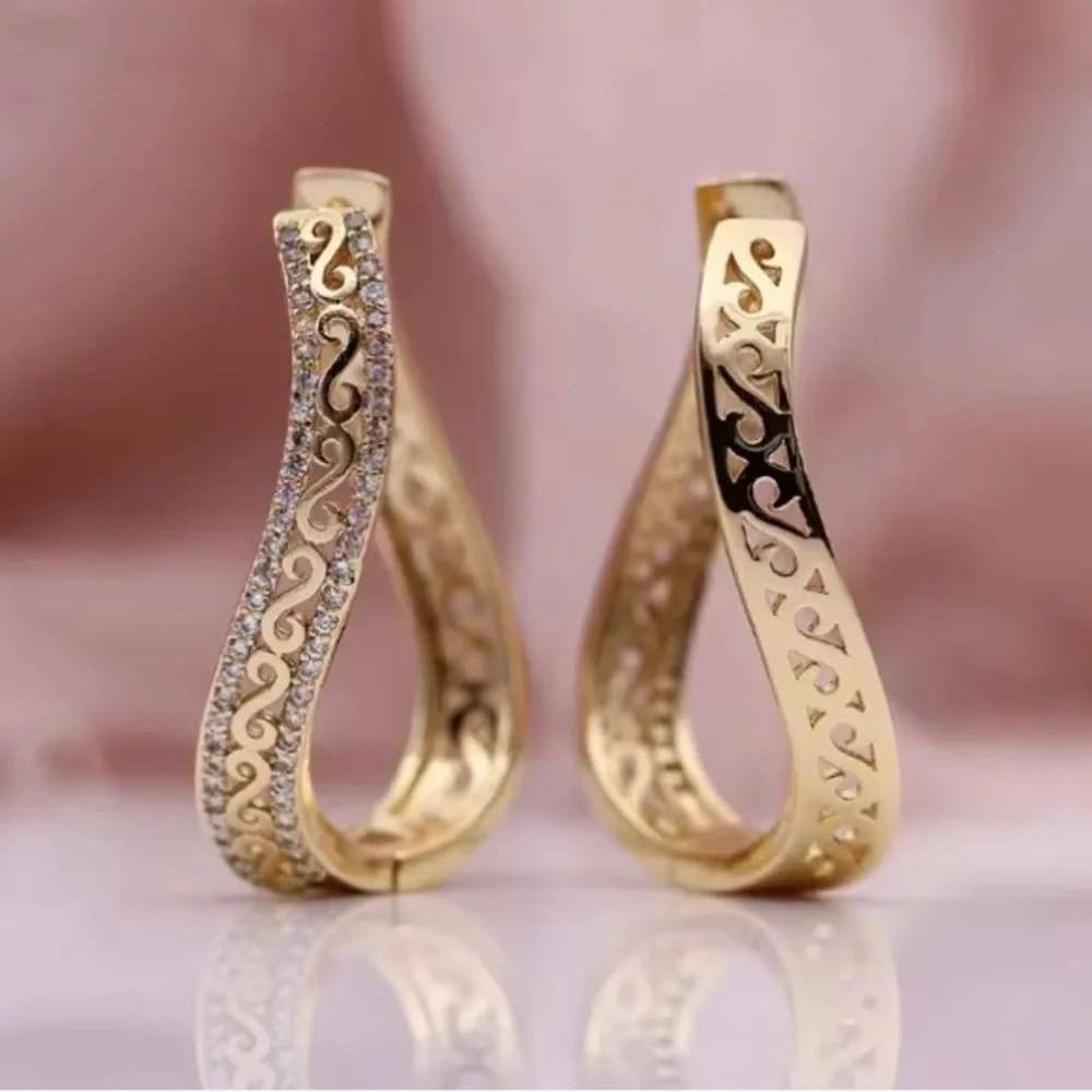 Creative Retro Hollow Design Earrings. - Picture 4 of 6